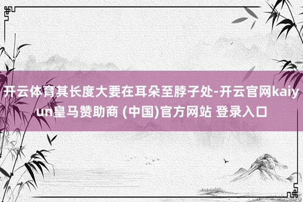 开云体育其长度大要在耳朵至脖子处-开云官网kaiyun皇马赞助商 (中国)官方网站 登录入口