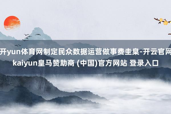开yun体育网制定民众数据运营做事费圭臬-开云官网kaiyun皇马赞助商 (中国)官方网站 登录入口