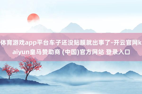 体育游戏app平台车子还没贴膜就出事了-开云官网kaiyun皇马赞助商 (中国)官方网站 登录入口