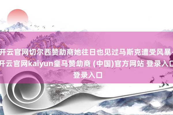 开云官网切尔西赞助商她往日也见过马斯克遭受风暴-开云官网kaiyun皇马赞助商 (中国)官方网站 登录入口